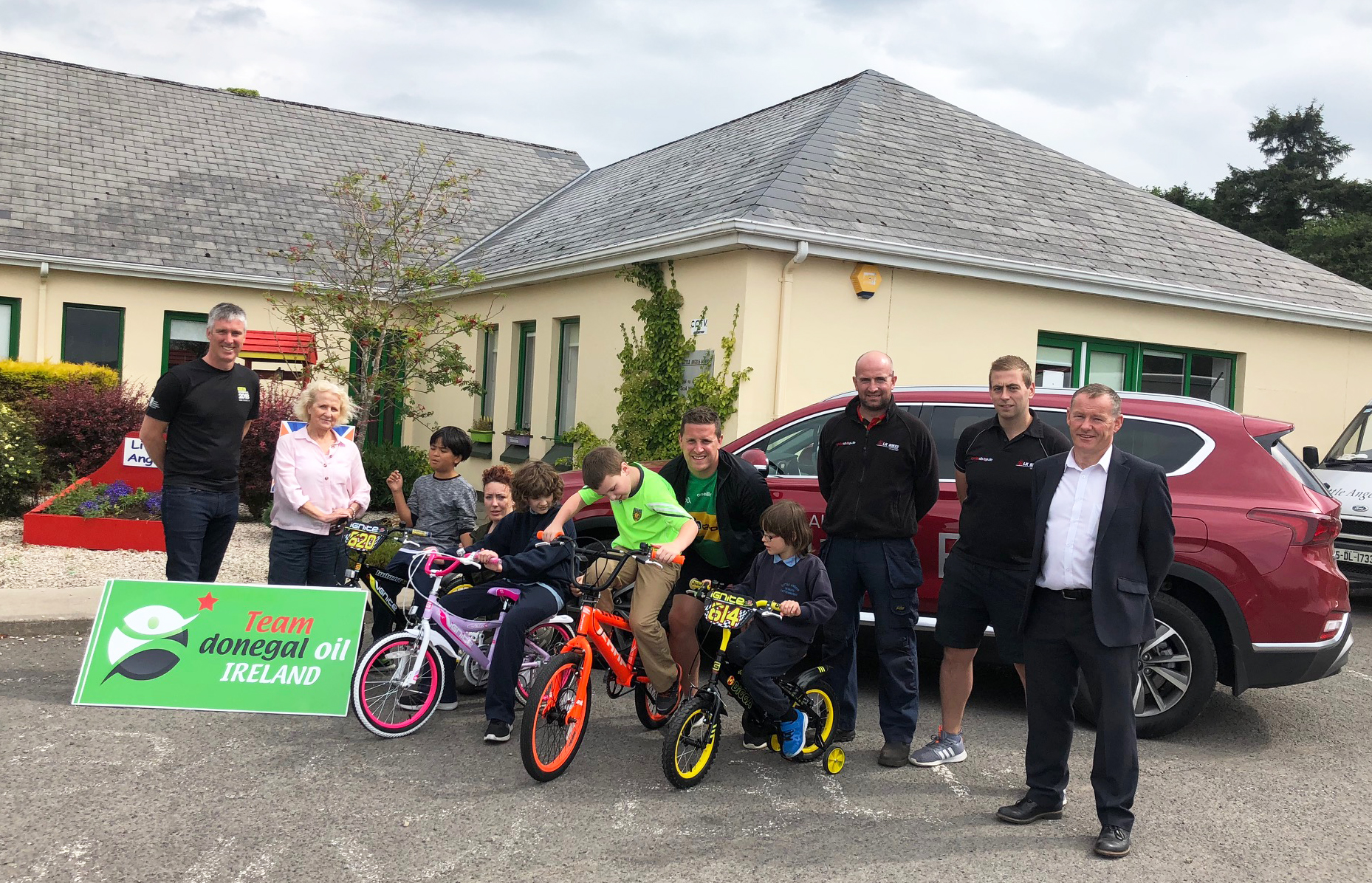 The Donegal Oil Foundation presents The Little Angels School in Letterkenny with Four Bicycles.